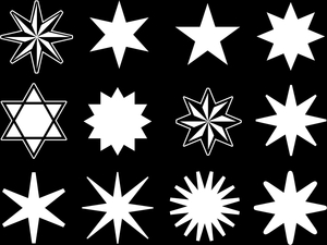 Набор звезд - картинки для гравировки